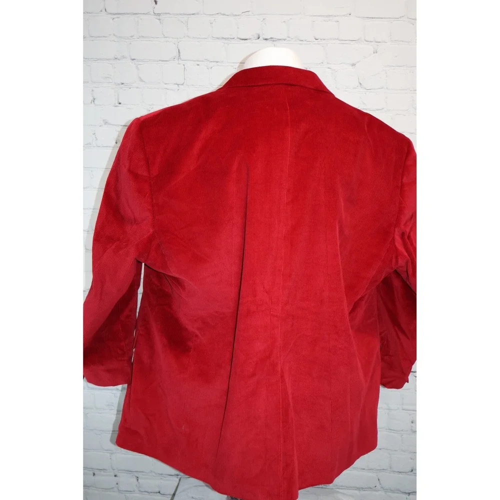 Saddlebred Sport Coat Men 56 Reg Red Corduroy 2Btn Single Vent Jacket Blazer
